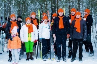 Городские соревнования по лыжным гонкам.