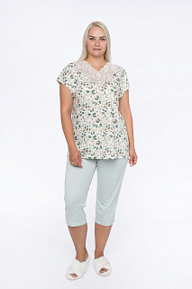 Пижама жен.(футболка,брюки пиж.укор.)