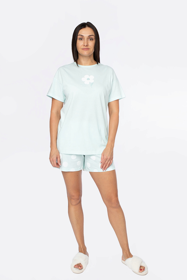 Пижама жен.(футболка,брюки пиж.укор.)