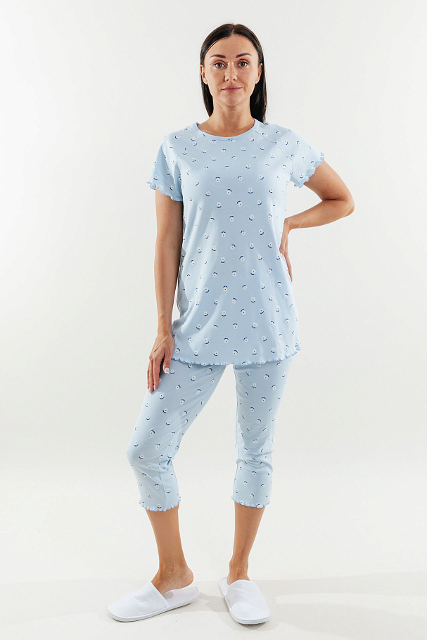 Пижама жен.(фуфайка+брюки пиж.укор.)