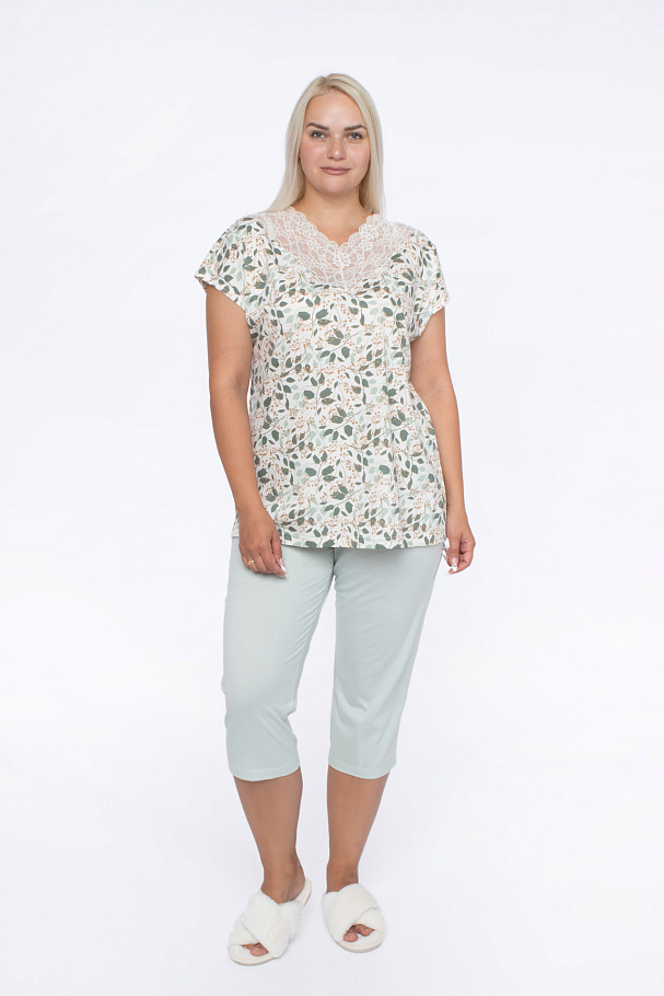 Пижама жен.(футболка,брюки пиж.укор.)