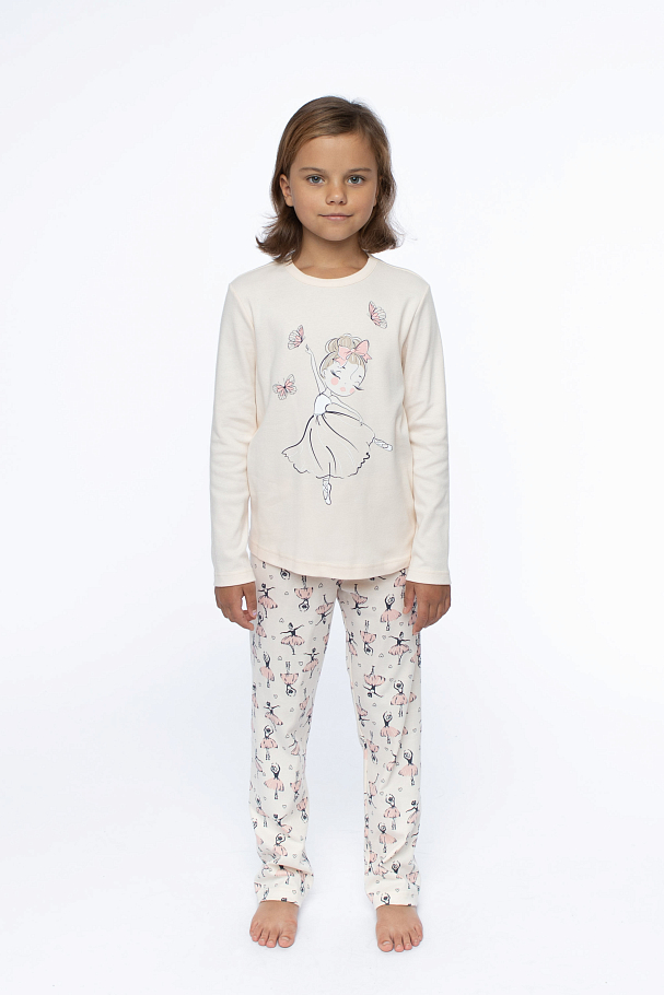 Пижама для дев.(фуфайка+брюки пиж.)